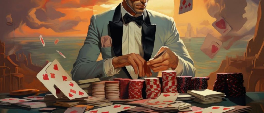 gambling dealer concept picture